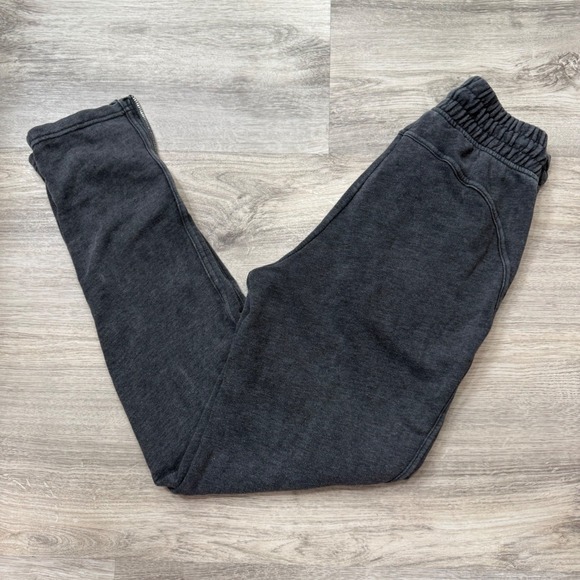 PINK Victoria's Secret Pants - PINK Victorias Secret Charcoal Gray Acid Wash Ankle Zip Joggers XS